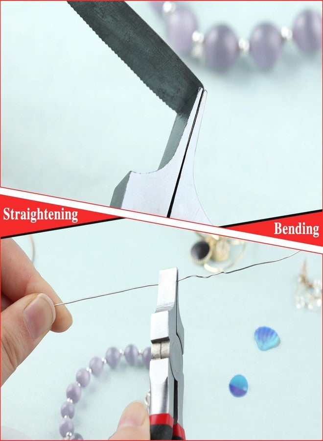 LEONTOOL كماشة مسطحة بزاوية 5 بوصات من ليونتول لصنع المجوهرات، كماشة بفك ناعم، كماشة بيل دك رفيعة 1 مم، كماشة دقيقة للمجوهرات، أداة صغيرة لصنع المجوهرات لثني الأسلاك، تسوية، فتح الخواتم - Image 2