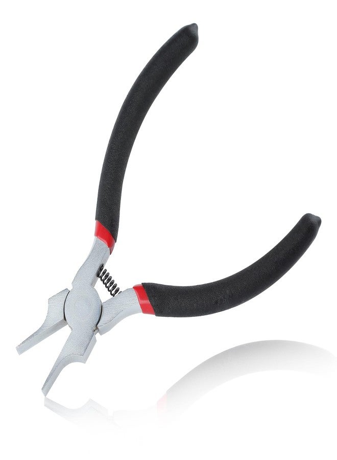 LEONTOOL كماشة مسطحة بزاوية 5 بوصات من ليونتول لصنع المجوهرات، كماشة بفك ناعم، كماشة بيل دك رفيعة 1 مم، كماشة دقيقة للمجوهرات، أداة صغيرة لصنع المجوهرات لثني الأسلاك، تسوية، فتح الخواتم - Image 1