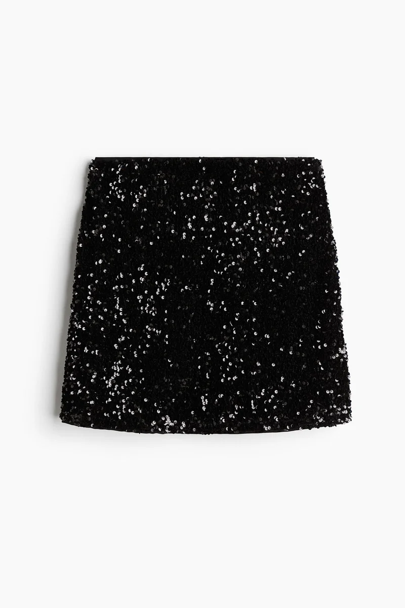 H&M Sequined mini skirt