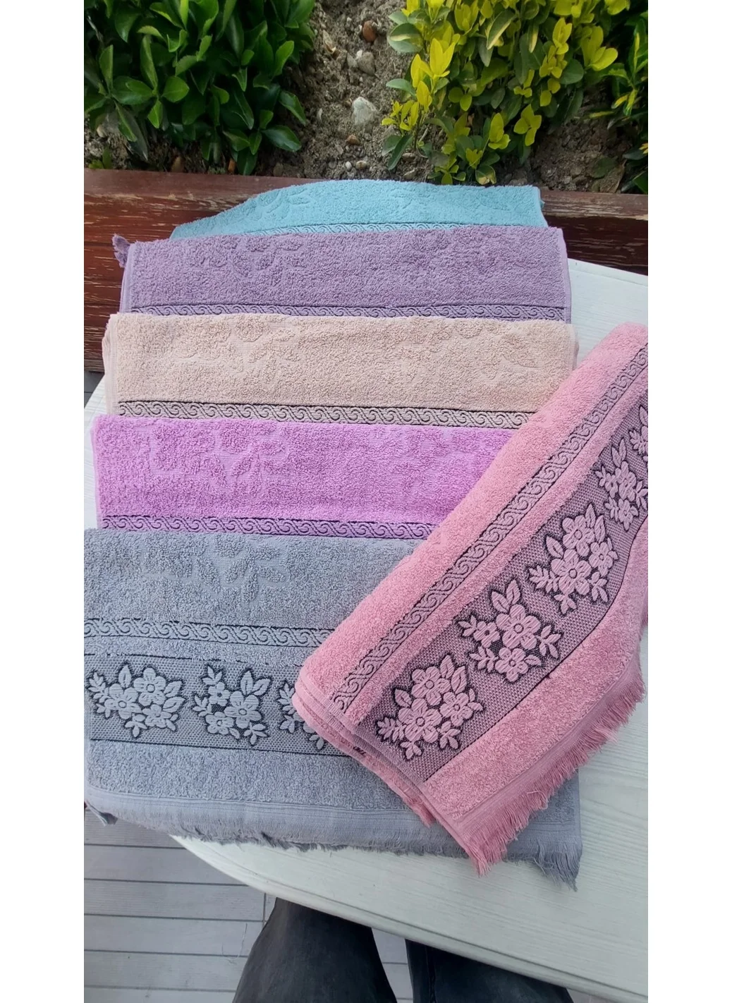 Tekstilci Textile Manufacturer Fringed Embroidered 50 x 90 cm Hand Face Towel