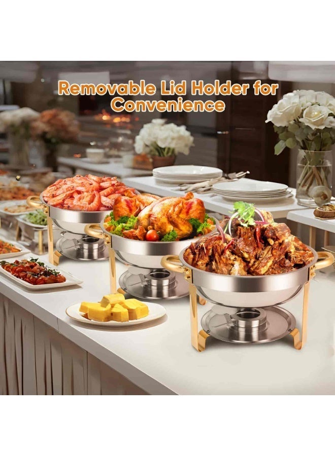 baytella Stainless Steel Chafing Dish Buffet Food Warmer 4.5L with Lid Water Tray and Fuel Holder for Parties Catering and Events – 1PCS - Image 4