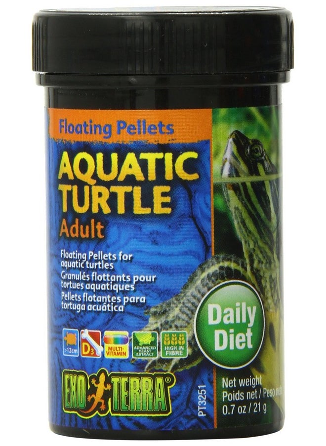Exo Terra Adult Aquatic Turtle Food, Floating Pellets For Reptiles, 0.7 Oz., Pt3251  - Image 1