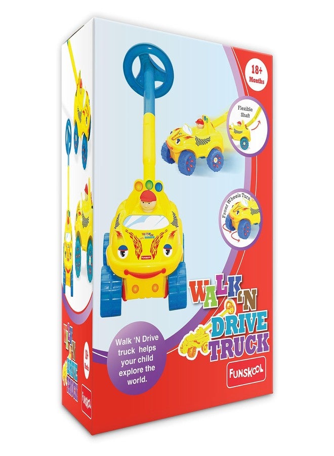 Giggles Funskool Walk N Drive Truck, Fun & Development Toy for Babies, Encourage Walking in Infants, Improve Balance & Coordination, Stimulate Senses, Multicolour, Gift Set for Kids, Ages 18+ Months - Image 1