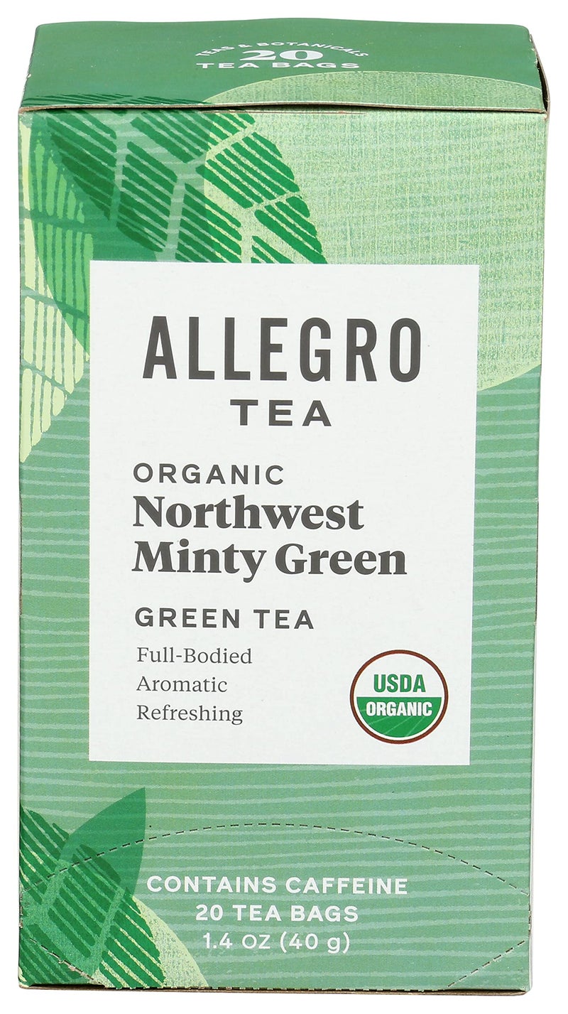 Allegro Tea, Organic Northwest Minty Green Tea Bags, 20 ct - Image 1