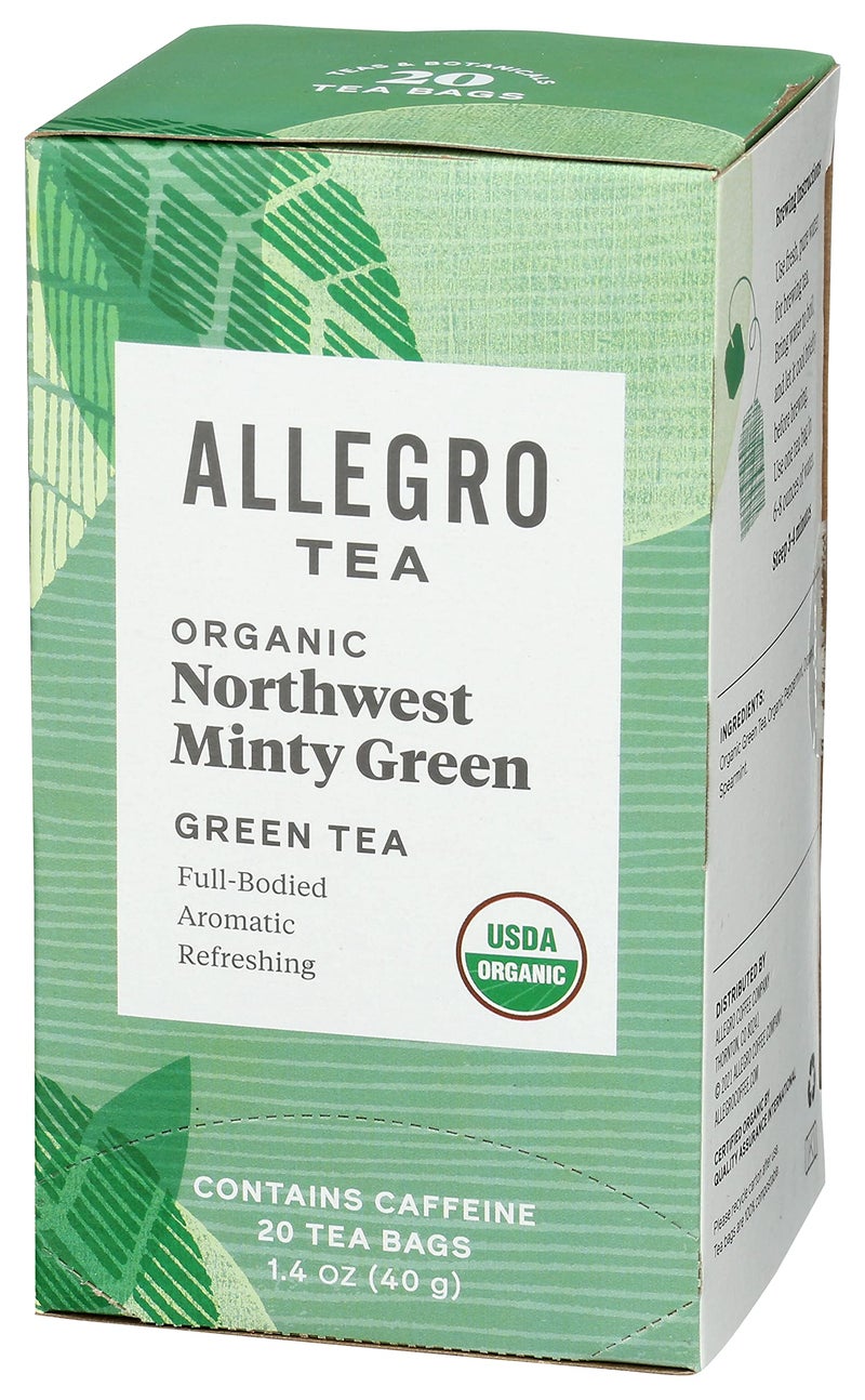 Allegro Tea, Organic Northwest Minty Green Tea Bags, 20 ct - Image 3