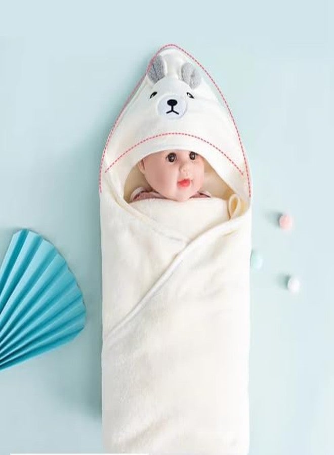TEDDYIFY Premium Soft Bath Towel for Babies, Newborn, Infant and Toddler, Ultra Absorbent, Natural Baby Stuff Towel with Hood for Boy and Girl 0-5 Years (Bird White, 0-5 Years) - Image 3