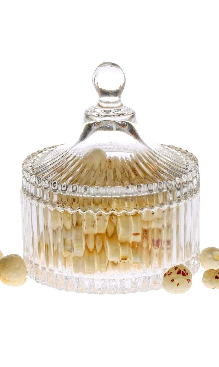GLASS BAR GLASS BAR 200 ml Kitchen Glass Bowl Small and Lotus Shape Multipurpose Decorative Serving Tray for Dry Fruits Chocolates Snacks Clear  - Image 3
