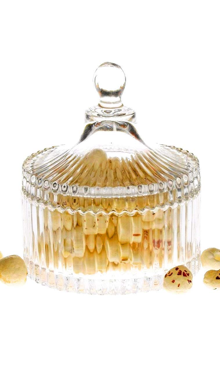 GLASS BAR GLASS BAR 200 ml Kitchen Glass Bowl Small and Lotus Shape Multipurpose Decorative Serving Tray for Dry Fruits Chocolates Snacks Clear  - Image 2
