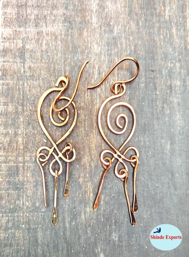 SHINDE EXPORTS copper earrings for women stylish traditional jhumka earring (Style 9) - Image 4