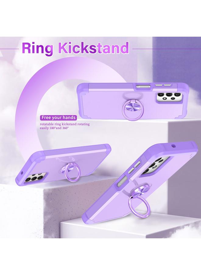 اس-توب جراب لهاتف Samsung Galaxy A13 4G / 5G / A32 5G L2 جراب هاتف مغناطيسي بحلقة دوارة - Image 4