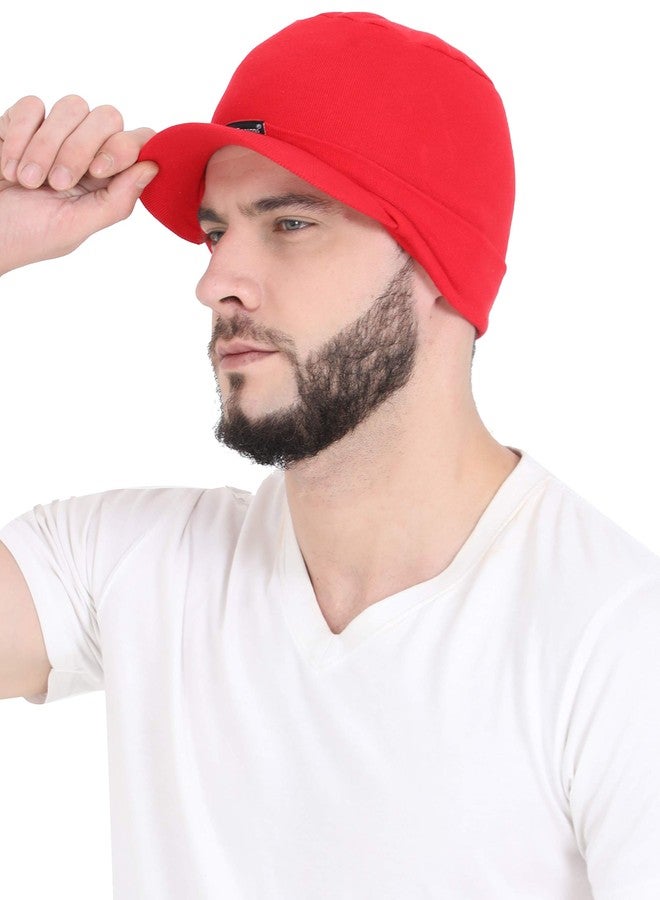 FabSeasons Unisex Cotton Cap (WC47_Red_Free Size) - Image 2