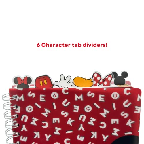 Innovative Designs Disney Minnie and Mickey Mouse Journal Notebook, Spiral Bound, 144 Lined Pages, 8 x 7 inches, Red - Image 2