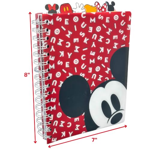 Innovative Designs Disney Minnie and Mickey Mouse Journal Notebook, Spiral Bound, 144 Lined Pages, 8 x 7 inches, Red - Image 5