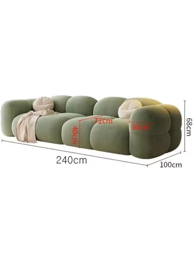 Zayn comforts Plush 3-Seater Velvet Bubble Cloud Sofa - Image 2