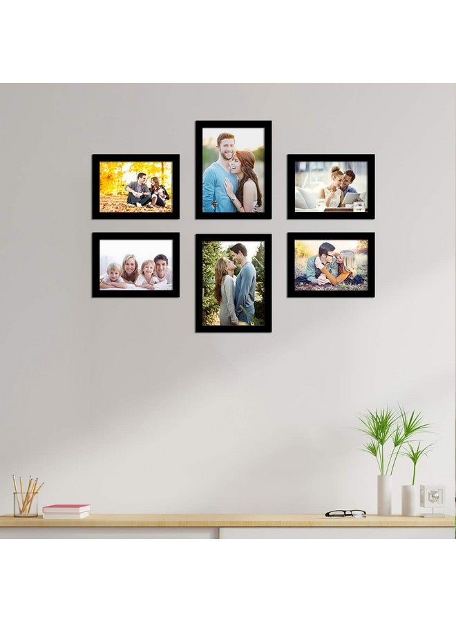 Art Street Photo Frame For Wall Set of 6 Black Picture Frame For Home Decoration Size -6x8,5x7 Inches Ecoseries (ASPWTECO23273),Medium Density Fibreboard;Synthetic Wood;Plexiglass, Rectangular - Image 3
