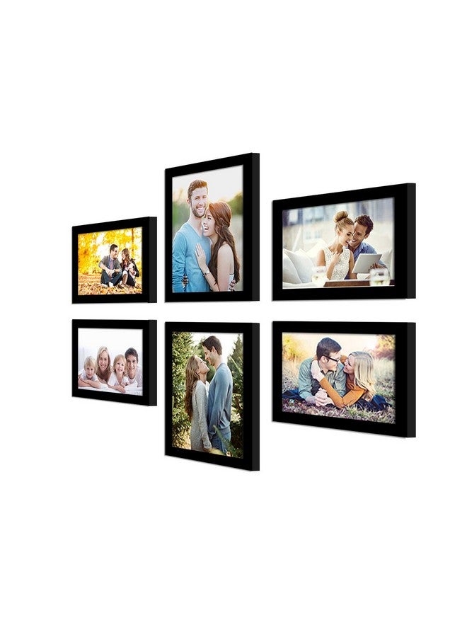 Art Street Photo Frame For Wall Set of 6 Black Picture Frame For Home Decoration Size -6x8,5x7 Inches Ecoseries (ASPWTECO23273),Medium Density Fibreboard;Synthetic Wood;Plexiglass, Rectangular - Image 4
