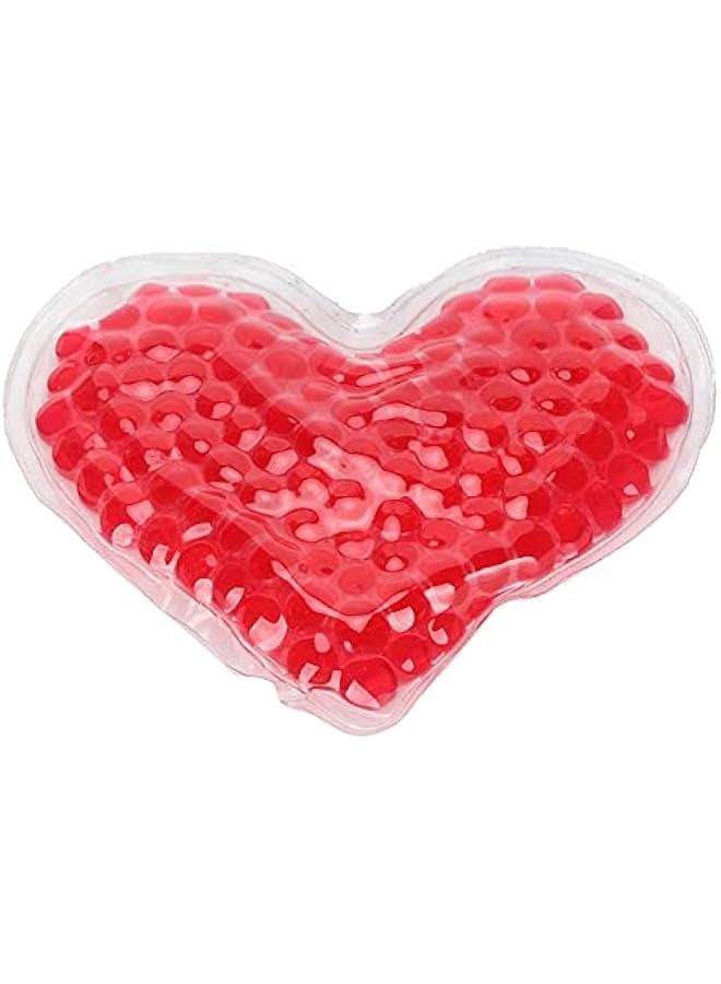 Generic Red Heart-Shaped Hot Cold Compress Ice Pack, 2 Sizes Soft Home Beauty Salon Gel Bead for Pain Relief (M)  - Image 1