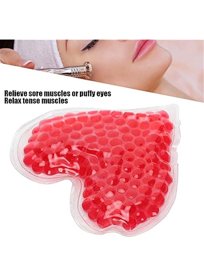 Generic Red Heart-Shaped Hot Cold Compress Ice Pack, 2 Sizes Soft Home Beauty Salon Gel Bead for Pain Relief (M)  - Image 2