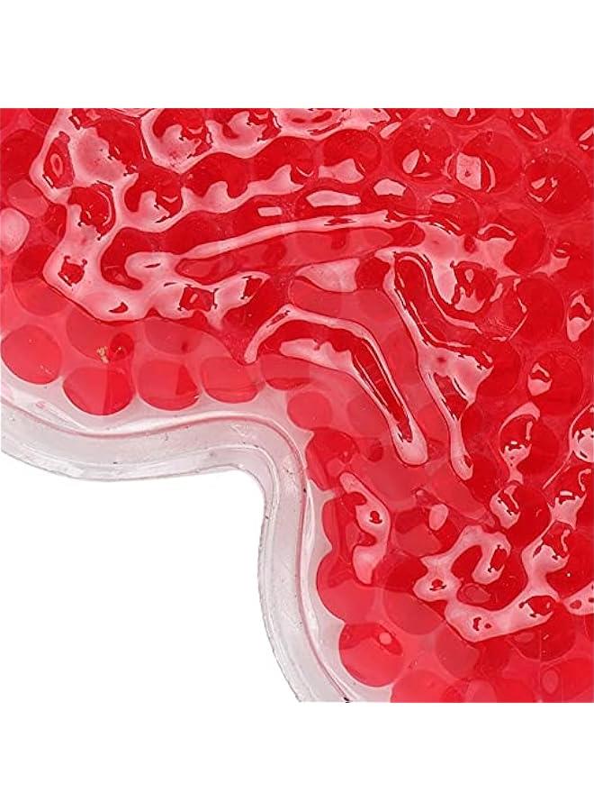 Generic Red Heart-Shaped Hot Cold Compress Ice Pack, 2 Sizes Soft Home Beauty Salon Gel Bead for Pain Relief (M)  - Image 4