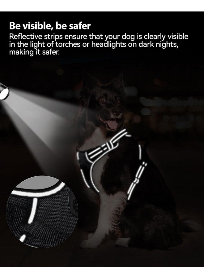 Joytale Joytale No Pull Dog Harness Medium Sized Dog, Reflective Pet Vest with Front Clip, Adjustable Soft Padded Harnesses with Easy Control Handle for Training and Walking, Black, M  - Image 5