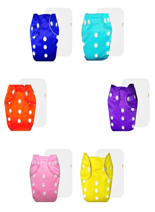 حفاضات دمبلدو لايت القماشية مع حشوة قطنية (عبوة من 6 قطع) | مضادة للحساسية | قابلة لإعادة الاستخدام والغسل | سريعة الجفاف | مثالية للأطفال الصغار | من 3 أشهر إلى سنتين | للجنسين - Image 1