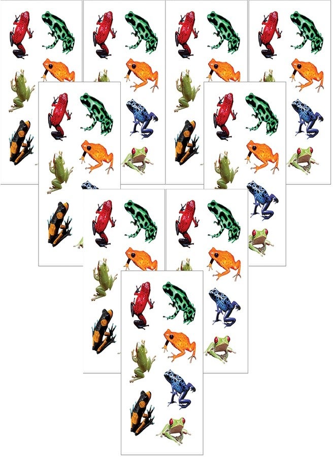 Playhouse Pack of Three Perforated Sticker Half-Sheets for Crafts, Trading & Collecting - Rainforest Frogs 3 Packs - Image 1