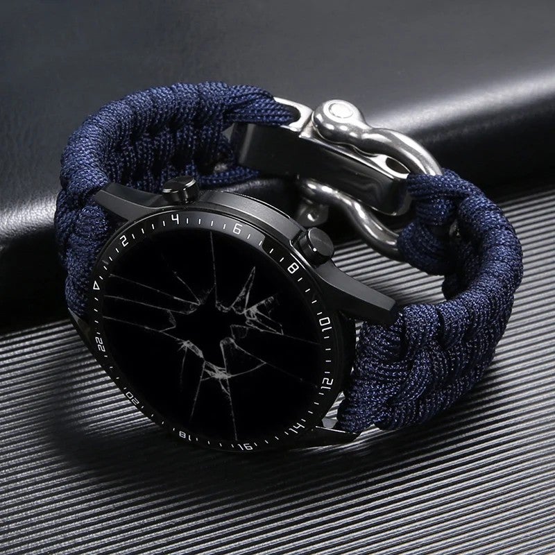 Bluejw 20mm 22mm Nylon Braided Strap for Samsung Galaxy Watch 3 4 46mm 44mm Active 2 40mm Gear S3 Bracelet Belt Huawei Watch GT Band - Image 1