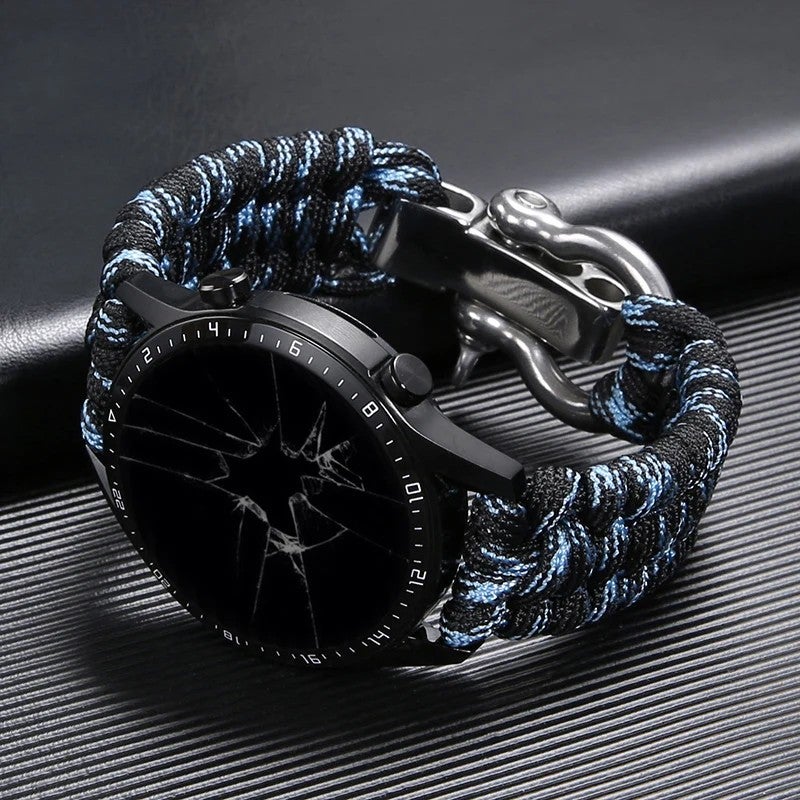 Bluejw 20mm 22mm Nylon Braided Strap for Samsung Galaxy Watch 3 4 46mm 44mm Active 2 40mm Gear S3 Bracelet Belt Huawei Watch GT Band - Image 2