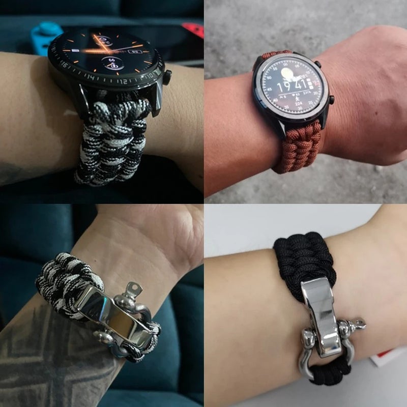 Bluejw 20mm 22mm Nylon Braided Strap for Samsung Galaxy Watch 3 4 46mm 44mm Active 2 40mm Gear S3 Bracelet Belt Huawei Watch GT Band - Image 5