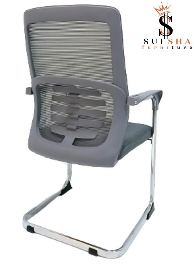 SULSHA Modern Design Mesh Visitor Chair With Steel Metal Frame Waiting Room Chair For Home Office And Hospital-1 - Image 2