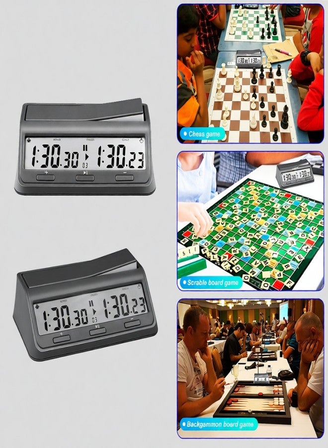 LEAP Chess Clock Digital Chess Timer Professional for Board Games Timer with 37 Preset Programme Countdown/ Increment Delay Byo-yomi Restricted Moves Restrict Time Feature - Image 2