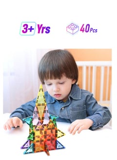 PicassoTiles PicassoTiles Mini Diamond Collection Travel Size Magnetic Building Block Set ( 40 Pieces )  - Image 1