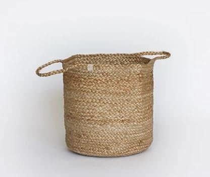 YWULY YWULY Modern Jute Planter BasketPlant Pot Cover Storage Basket for Home Office Outdoor Indoor Gift SingleHeight 30cm Width 30 cm MultiPurpose use for Bathroom Living Room  - Image 1