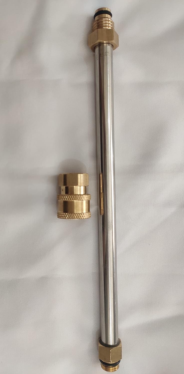 Generic Nirali Extension Rod Foam Gun SS Rod 10 inch with 14 Connector  - Image 1