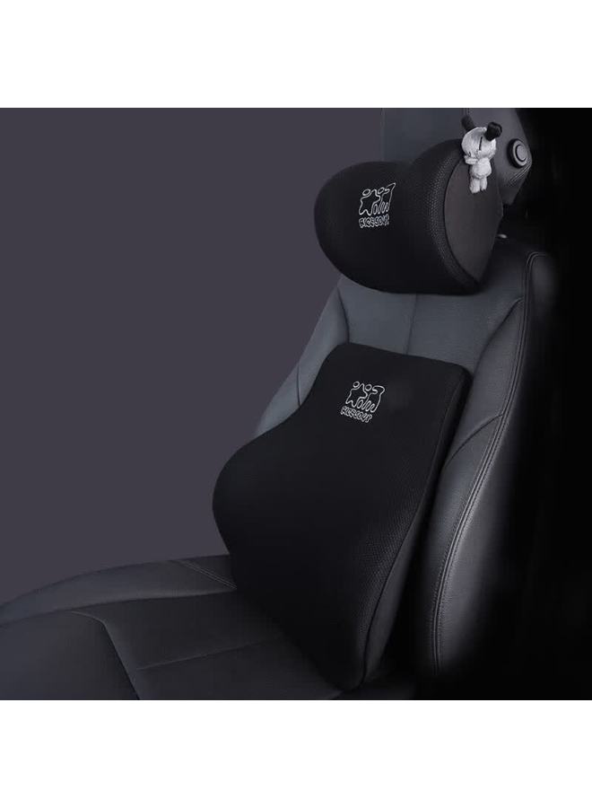 Icaroom Car Headrest And Lumbar Support, In-car Neck Pillow, Driving Back Support Cushion, Backrest And Lumbar Pillow Accessories - Image 1