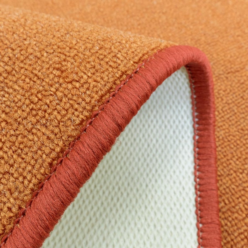 RugStylesOnline RugStylesOnline Runner Rugs for Hallways 2x7 ft Washable Slip Resistant Backing Solid Color Runner Rugs for Entrance Kitchen Bedroom Solid Orange  22x7 - Image 4