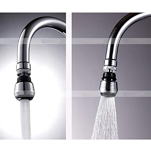 AntranStore 2 Pack Faucet Filter Aerator Sprayer, Sink 360 Swivel Water Tap Saving for Kitchen Bathroom (Short) - Image 3