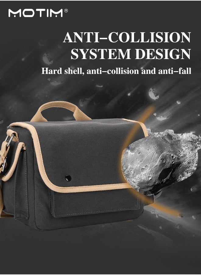 Motim - Camera Messenger Bag Protective Bag, Waterproof DSLR/SLR/Mirrorless Camera Bag Camera Crossbody Shoulder Bag Photography Bag for Canon/Nikon/Sony/Panasonic/Olympus - Image 1