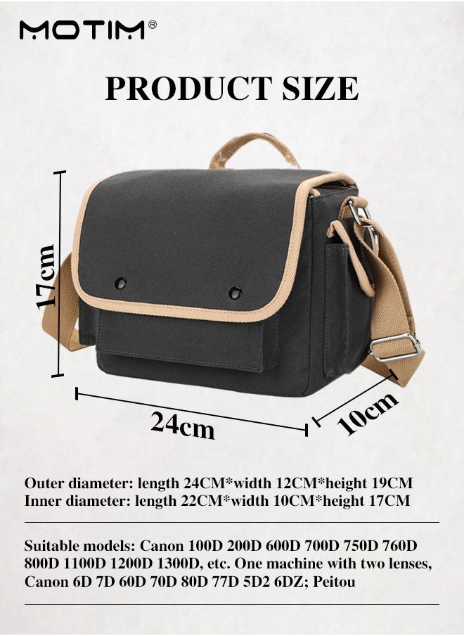 Motim - Camera Messenger Bag Protective Bag, Waterproof DSLR/SLR/Mirrorless Camera Bag Camera Crossbody Shoulder Bag Photography Bag for Canon/Nikon/Sony/Panasonic/Olympus - Image 1