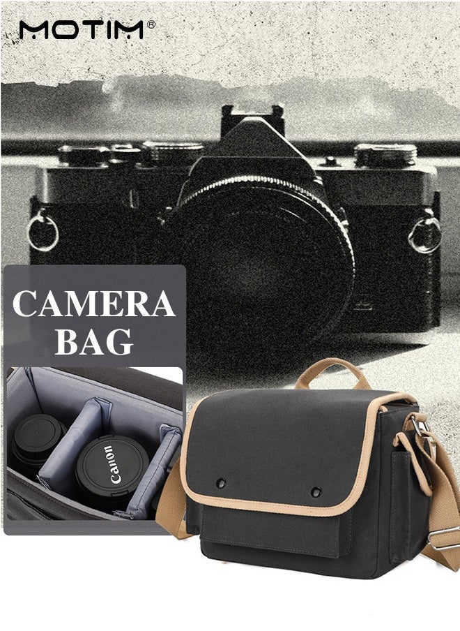 Motim - Camera Messenger Bag Protective Bag, Waterproof DSLR/SLR/Mirrorless Camera Bag Camera Crossbody Shoulder Bag Photography Bag for Canon/Nikon/Sony/Panasonic/Olympus - Image 1
