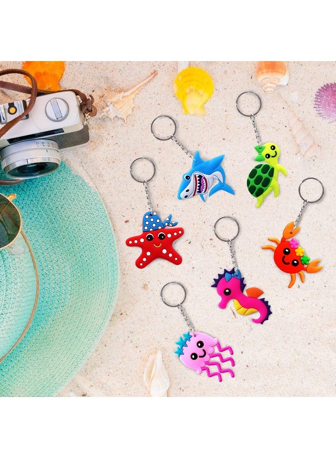 Omlisca 24 Packs Sea Animals Keychains Ocean Animals Keychains For Under The Sea Party Favors Supplies Kid’S Party Bag Fillers School Carnival Rewards Birthday Party Gifts - Image 3