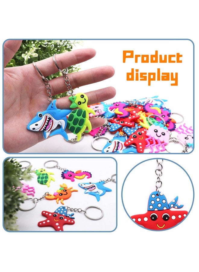 Omlisca 24 Packs Sea Animals Keychains Ocean Animals Keychains For Under The Sea Party Favors Supplies Kid’S Party Bag Fillers School Carnival Rewards Birthday Party Gifts - Image 5