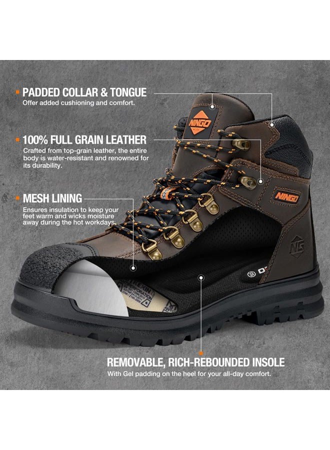 NINGO Men's Steel Toe Work Boots - Image 2