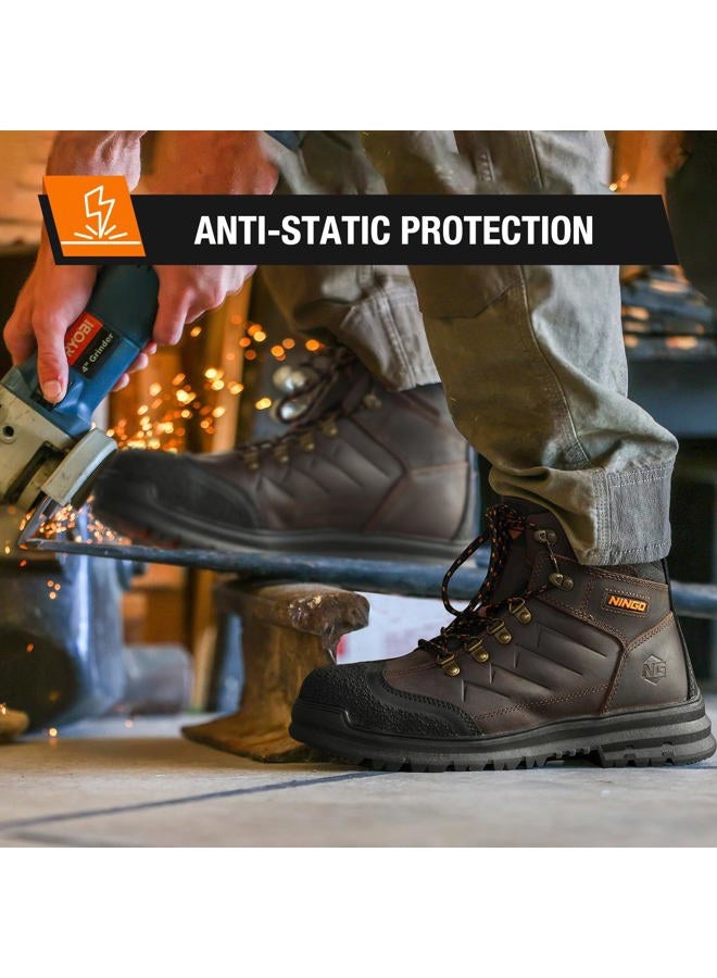 NINGO Men's Steel Toe Work Boots - Image 5
