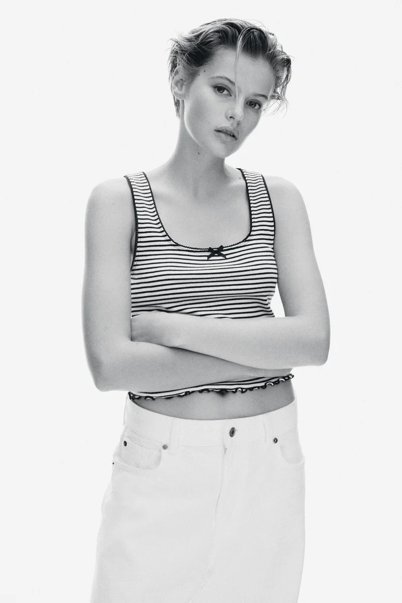 H&M Pointelle jersey vest top