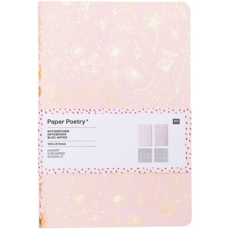 RICO DESIGN A5 Notebook (Set Of 2) - Hygge Flowers