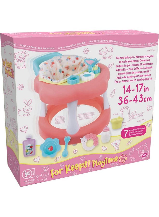 JC TOYS JC Toys - For Keeps Playtime! | Baby Doll Walker Gift Set | Fits Dolls up to 17" | Cloth Seat for easy use and Play Accessories | Ages 2+  - Image 3
