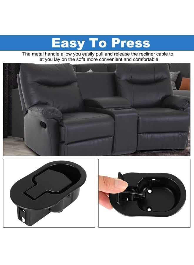Universal Black Metal Recliner Replacement Handle, Pull Release Lever for Sofa, Couch & Reclining Chair - Image 4