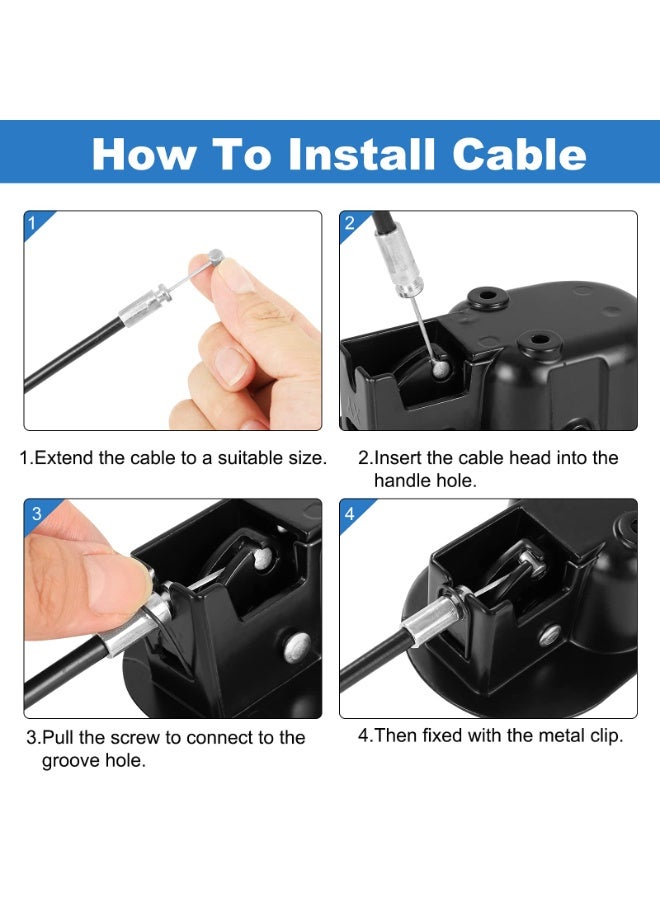 Universal Black Metal Recliner Replacement Handle, Pull Release Lever for Sofa, Couch & Reclining Chair - Image 3