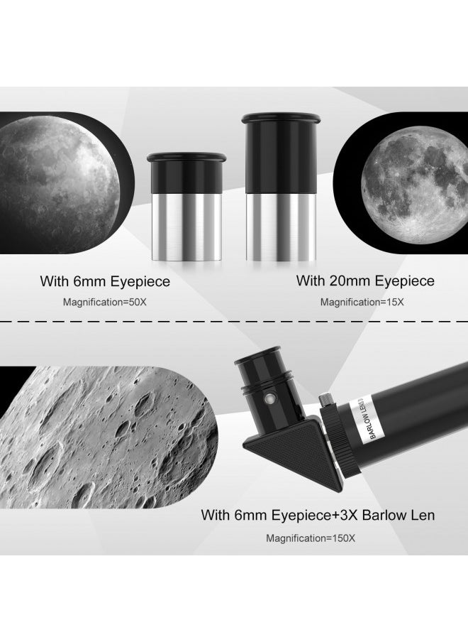 ToyerBee Telescope for Adults & Kids, 70mm Aperture Astronomical Refractor Telescopes for Astronomy Beginners (15X-150X), 300mm Portable Telescope with an Phone Adapter & A Wireless Remote